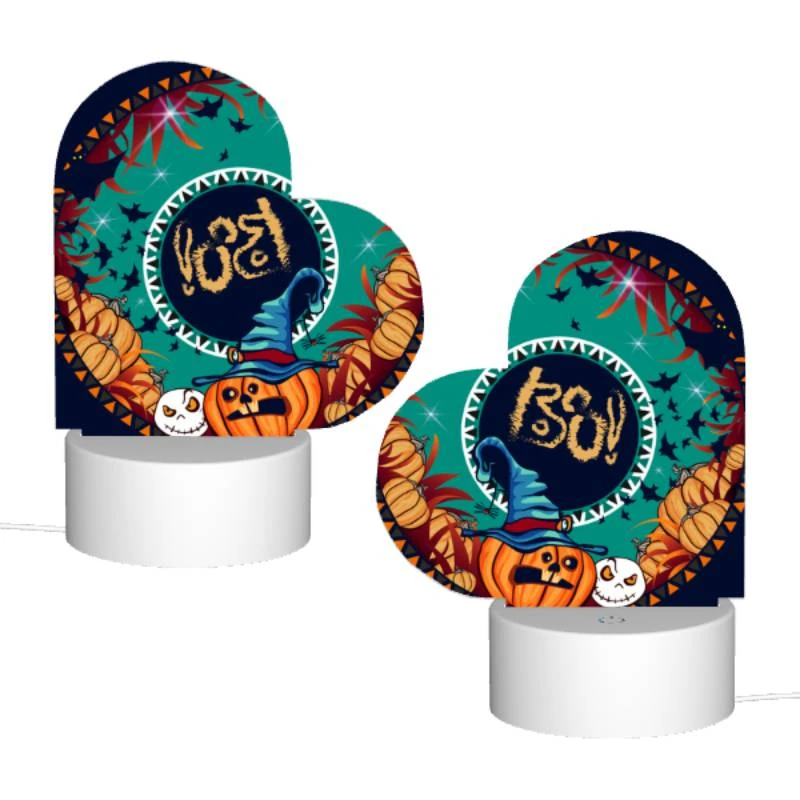 Love Acrylic Night Light, A round design with a pumpkin and a wizard's hat on it. Love Acrylic Night Light, A Round Design With A Pumpkin And A Wizard's Hat On It. -Nuas Diy Shop ccdb21e0e803775fe803bb64adec763618b1c6de