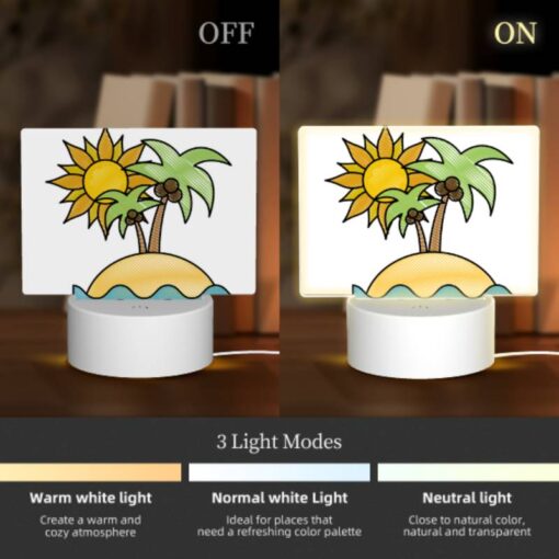 Rectangular Acrylic Night Light, A Cartoon Sun -Nuas Diy Shop cd172712d2ae33a6895ef05c6d875b4ee8af1add