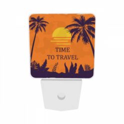 Night Light Set Of 2, A Sunset With A Palm Tree In The Background. -Nuas Diy Shop cd5a074513bf7a8539edc2c74464f381214d9571