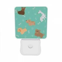 Night Light Set Of 2, A Collection Of Cartoon Dogs With Bones In Their Mouths. -Nuas Diy Shop cd613e1e7b5a64e06d085c9e226876461108cac3