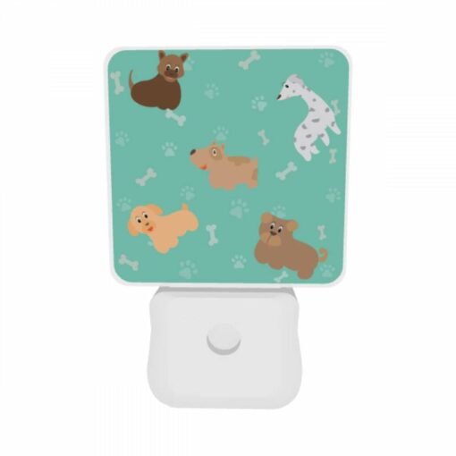 Night Light Set Of 2, A Collection Of Cartoon Dogs With Bones In Their Mouths. -Nuas Diy Shop cd613e1e7b5a64e06d085c9e226876461108cac3