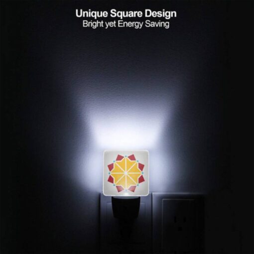 Night Light, A Yellow And Red Geometric Design. -Nuas Diy Shop cda46c19416a72a9140bad0f70f5fb673963f273