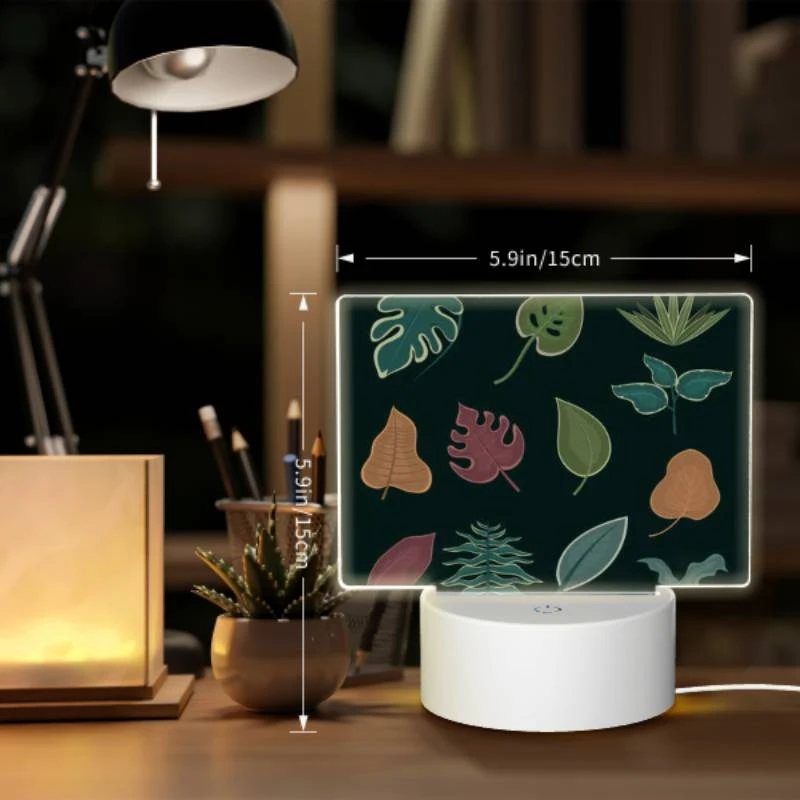 Rectangular Acrylic Night Light, A collection of different leaf designs. Rectangular Acrylic Night Light, A Collection Of Different Leaf Designs. -Nuas Diy Shop cde20ed999c8134582087cd3efd589fc8e3bc0c8