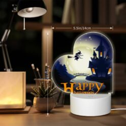 Love Acrylic Night Light, A Witch On A Broom Flies Over A Castle During A Halloween Celebration. -Nuas Diy Shop ceca6750a3f59acbc7da5f12c500221f87fe92d7