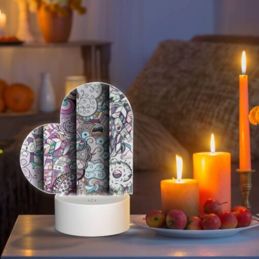 Love Acrylic Night Light, Four Different Colored Designs Of Flowers And Leaves. -Nuas Diy Shop cedf12f44804eb90073ad92209082753b204c64b