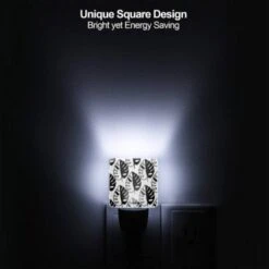 Night Light, A Pattern Of Leaves With A Black And White Background. 6 Night Light, A Pattern Of Leaves With A Black And White Background. -Nuas Diy Shop cf6b545a92249b6cbe932126f6111160fb3afa48