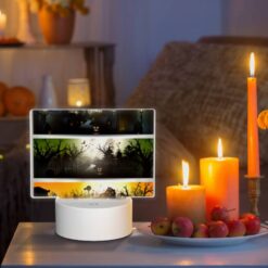 Rectangular Acrylic Night Light, Three Different Colored Pictures Of A Haunted House. -Nuas Diy Shop cf940f203d8c2454a327d31742e3be1e3a166acd