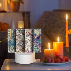 Rectangular Acrylic Night Light, Four Different Colored Designs Of Flowers And Leaves. -Nuas Diy Shop cfe2a3e22f3b253a2f2e2a1893bd3f33b3a5796f