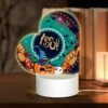 Love Acrylic Night Light, A Round Design With A Pumpkin And A Wizard's Hat On It. -Nuas Diy Shop d04ac882b7091618172295c3bc619354c810b459