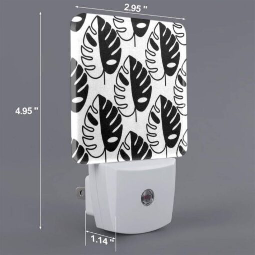 Night Light, A Pattern Of Leaves With A Black And White Background. -Nuas Diy Shop d0743e1db09c3bdc7c6f3ae6c896ca6dae621a4e
