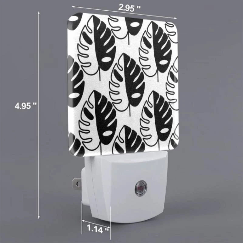 Night Light, A pattern of leaves with a black and white background. Night Light, A Pattern Of Leaves With A Black And White Background. -Nuas Diy Shop d0743e1db09c3bdc7c6f3ae6c896ca6dae621a4e