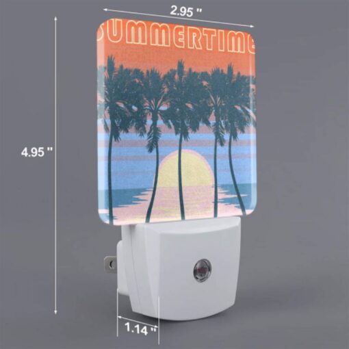 Night Light, A Colorful Poster Of A Sunset With Palm Trees. -Nuas Diy Shop d0ad3199619c8a23707e9651b5ea44db256f2335