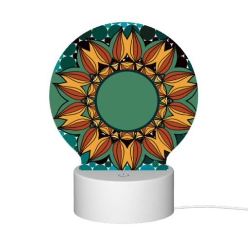Round Acrylic Night Light, A Colorful Sunflower With A Green Center. -Nuas Diy Shop d0f052a290f978ec39c55ff140fea232baed1b51