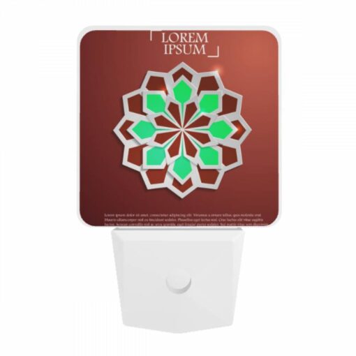 Night Light, A Green And Brown Geometric Design. -Nuas Diy Shop d14e0d155b218358af556de1e851f5d424c2bf19
