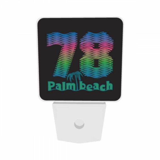 Night Light Set Of 2, A Colorful Logo For Palm Beach. -Nuas Diy Shop d217c73d2e70226c6bdad1315282441778bfdb28