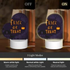 Love Acrylic Night Light, A Halloween Poster With A Pumpkin And The Words "Trick Or Treat." -Nuas Diy Shop d248e1fca96b85b61984208b76d434a1d09759fd