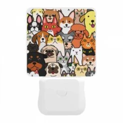 Night Light, A Colorful Cartoon Of Various Cats And Dogs. -Nuas Diy Shop d2e2283e8bd17561f6ffde901bfff641fc8172b5