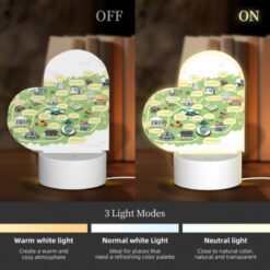 Love Acrylic Night Light, A Map Of Korea With Various Landmarks And Attractions. -Nuas Diy Shop d2f0234ef8895ddbcd16e8afadc1916865c5e83c