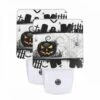 Night Light Set Of 2, A Spooky Halloween Scene With A Pumpkin And A Spider Web. 2 Night Light Set Of 2, A Spooky Halloween Scene With A Pumpkin And A Spider Web. -Nuas Diy Shop d3704a21d7bfaa24cb1f79e272a99c22909b6233