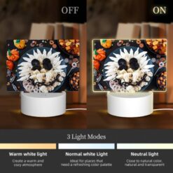 Rectangular Acrylic Night Light, A Plate Of Food With A Skull On It. -Nuas Diy Shop d3fb4286a1db73de2602d634de4de45b6628da77