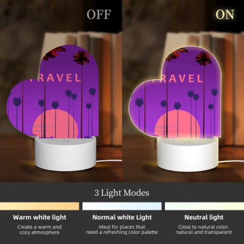 Love Acrylic Night Light, A travel poster with a bus and palm trees. Love Acrylic Night Light, A Travel Poster With A Bus And Palm Trees. -Nuas Diy Shop d439f0380f10310b2c9e6c53fca0e7a624e53c45