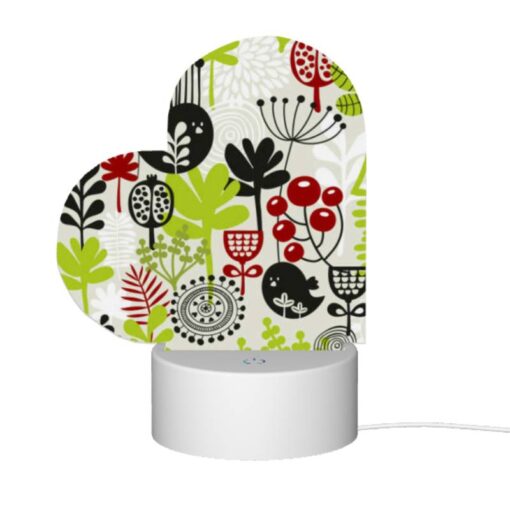 Love Acrylic Night Light, A Colorful Floral Pattern With A Variety Of Plants And Flowers. -Nuas Diy Shop d49a0b8b56cd47ae225f63a73b9d54ce0b16bd80