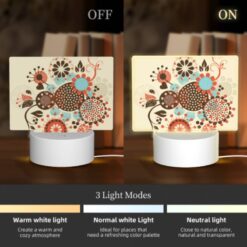 Rectangular Acrylic Night Light, A Colorful Flower Design With A Variety Of Flowers And Leaves. -Nuas Diy Shop d51648a4d0587541cd43bad9b5fca41d9711cb03