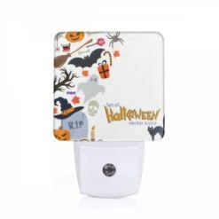 Night Light, A Set Of Halloween Vector Icons.