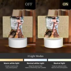 Rectangular Acrylic Night Light, A Doll With A Broom In Its Hand. -Nuas Diy Shop d554a1d7595504a35dd81d96b4de67edc93f3594