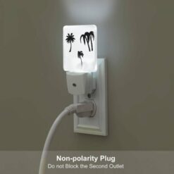 Night Light, Three Black And White Palm Trees On A White Background. -Nuas Diy Shop d604bf9d8537c08557e2ffacb43f8071289970be