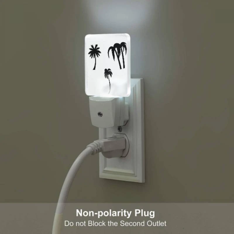 Night Light, Three black and white palm trees on a white background. Night Light, Three Black And White Palm Trees On A White Background. -Nuas Diy Shop d604bf9d8537c08557e2ffacb43f8071289970be