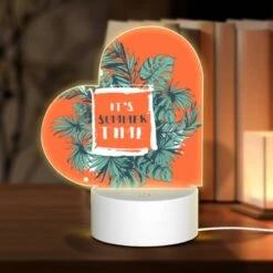 Love Acrylic Night Light, A Colorful Poster With The Words "It's Summer Time" Written On It.