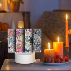 Rectangular Acrylic Night Light, Four Different Colored Designs Of Swirls And Patterns. -Nuas Diy Shop d68d693df6e3360fa83d3fa560073d1787af45db