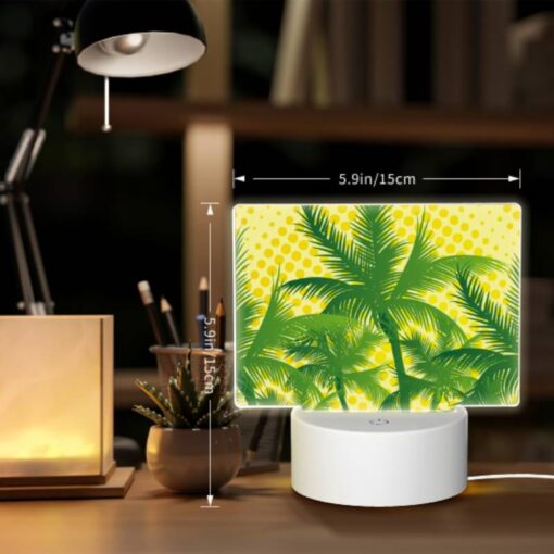 Rectangular Acrylic Night Light, A Bunch Of Palm Trees With Yellow Polka Dots. -Nuas Diy Shop d6d73b51b3768dfa16936d9a039a7cc548668cc9
