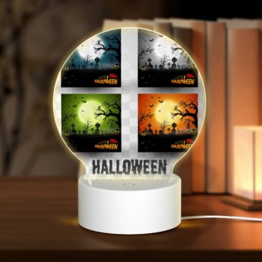 Round Acrylic Night Light, A Set Of Four Halloween Backgrounds. -Nuas Diy Shop d6ff77c89ae0df56c50808e085898e88f1e0210a