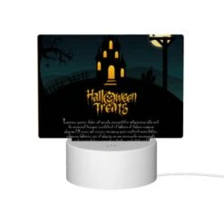 Rectangular Acrylic Night Light, A Halloween Treat Sign With A Spooky House And A Bat On Top. 11 Rectangular Acrylic Night Light, A Halloween Treat Sign With A Spooky House And A Bat On Top. -Nuas Diy Shop d78ec7c5eb6f73e1814d6c0c062d4d1369433132