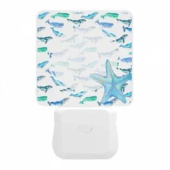 Night Light, A Blue And White Starfish Is Surrounded By A Group Of Blue And White Whales. 11 Night Light, A Blue And White Starfish Is Surrounded By A Group Of Blue And White Whales. -Nuas Diy Shop d78ffe84a35642b2e09c6b9663e4a6ed643e01ec