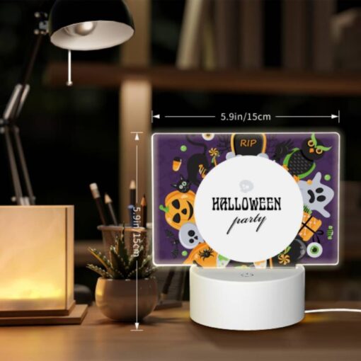 Rectangular Acrylic Night Light, A Halloween Party Is Depicted In A Colorful And Creative Manner. -Nuas Diy Shop d7b63fdf54609c1ea4f452efa78c25144940f11e