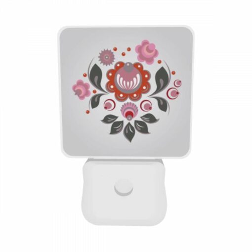 Night Light Set Of 2, A Colorful Flower Design With A Pink Flower In The Center. -Nuas Diy Shop d7cacd2015f97f2bc32cb75b7670556bcb5c1f9e