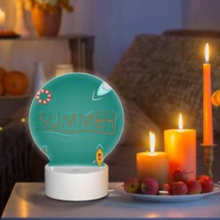 Round Acrylic Night Light, A Colorful Illustration Of A Boat -Nuas Diy Shop d7e9dabfca62279222da1fa5cfff0b296fcb8ed7
