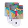 Night Light Set Of 2, A Colorful Abstract Art Piece With A Mix Of Blue -Nuas Diy Shop d8717ebf5080030d8d984440191897897fd79ea1