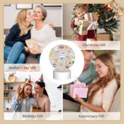 Round Acrylic Night Light, A Collection Of Travel Stickers From Various Countries. -Nuas Diy Shop d898a3af426b5ff6cb5c4afdc1c91ecb4e84bad9