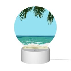 Round Acrylic Night Light, A Blue Ocean With Palm Trees In The Background. -Nuas Diy Shop d91cd89b1496e175d4ac2f24f0a67790e51adf34