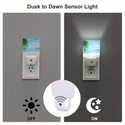 Night Light Set Of 2, A Beach Scene With A Palm Tree -Nuas Diy Shop d929ab1df5c55b00b374e1e578e0e8e53271949a