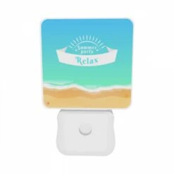 Night Light Set Of 2, A Blue And White Sign That Says "Summer Party Relax.". -Nuas Diy Shop d9ada709cb518bfb3a23887847da9ba929b10038