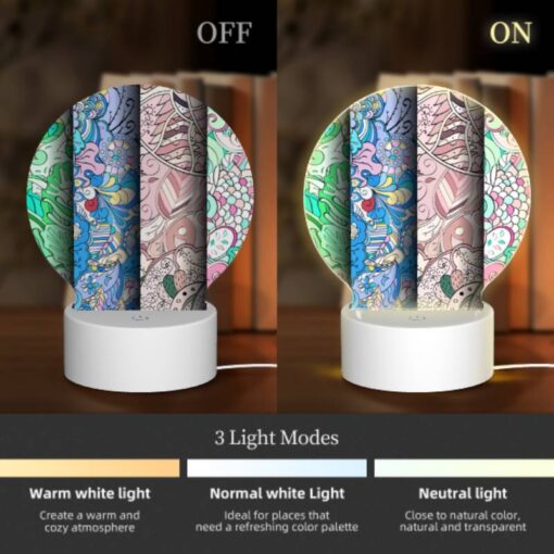 Round Acrylic Night Light, Four Colorful Designs Are Displayed On A Row. -Nuas Diy Shop d9e7d79f90150bc940eb96a3b8dc1777de909816