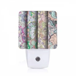 Night Light, Three Colorful Artworks Are Displayed Side By Side.