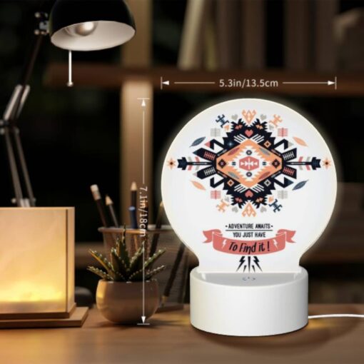 Round Acrylic Night Light, A Colorful Design With The Words "Adventure Awaits You Just Have To Find It!" -Nuas Diy Shop da174dbd709e116f9f2d21bffe219af7ad2f32d2