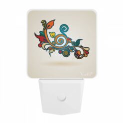 Night Light, A Colorful And Swirly Design With Leaves And Flowers. -Nuas Diy Shop da430280435521ff5f22e0e9b668591865094da3