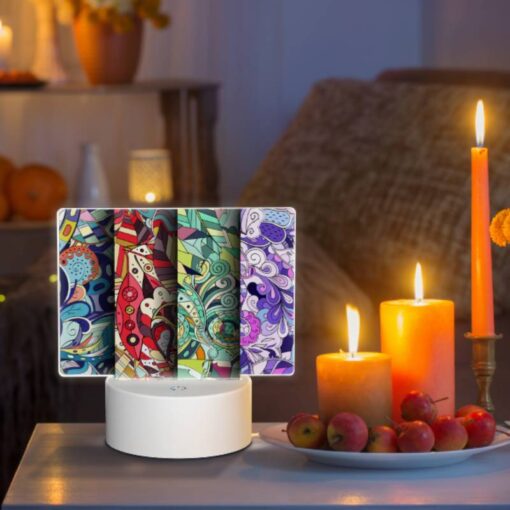 Rectangular Acrylic Night Light, Three Colorful Designs Are Displayed Side By Side. -Nuas Diy Shop da541cbd2cb63228df275301e1fb8823dcfed15a